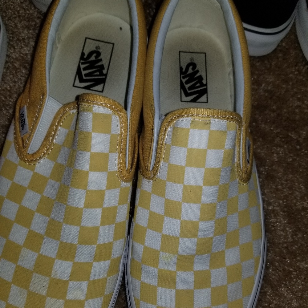 Yellow checkered vans